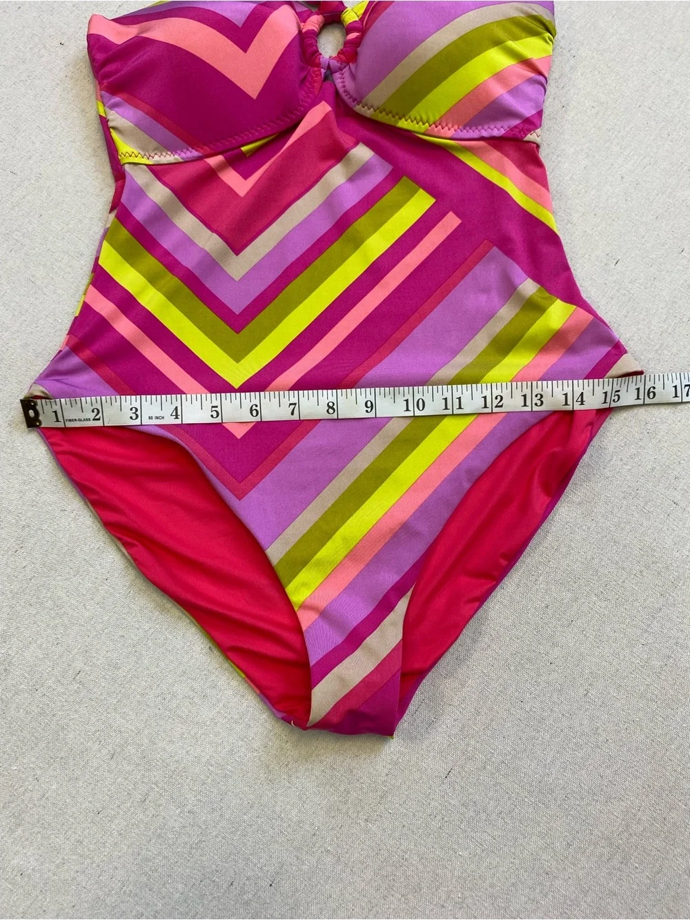 Trina Turk Waltz Convertible Bandeau Striped One Piece Swimsuit